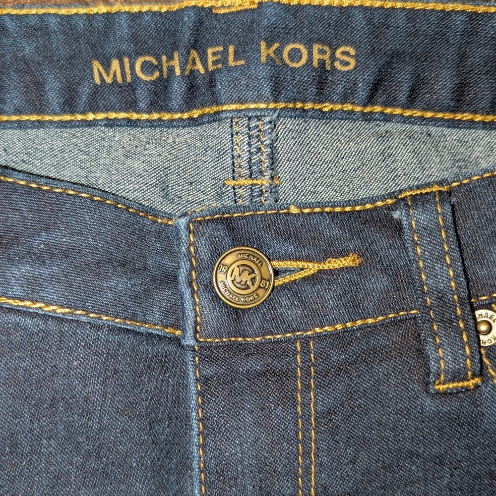 Michael Kors Dark Wash Denim Skinny Jeans - Picture 2 of 7
